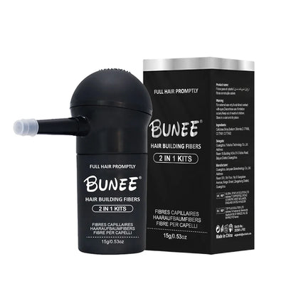 Hair Fiber Set 15G: Men'S Natural Hair-Dense Fibers for Balding Areas, Fills Part Lines, Includes 15G Fiber Powder